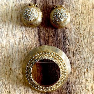 Vintage Rifas brooch and earrings